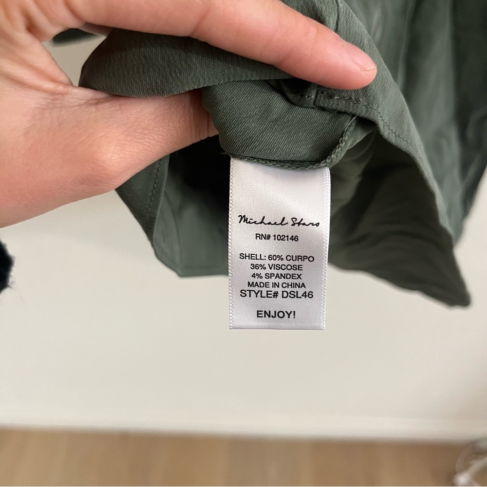 Michael Stars Mary Wrap Dress – Tarragon Green, Size M - Picture 4 of 8
